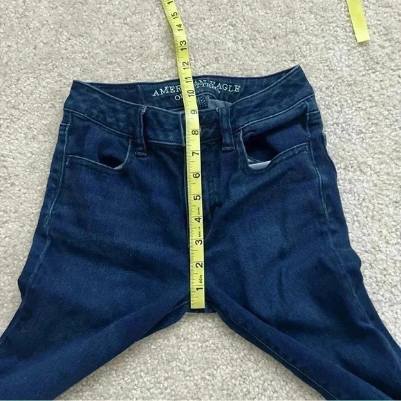 American Eagle Hi Rise Jeggings Pants Blue Women’s Size 0 Regular AEO Denim - Picture 6 of 12